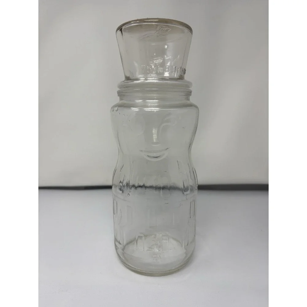 Vintage‎ 1991 Mr Peanut Planters Clear Glass Jar With Lid Canister Anniversary